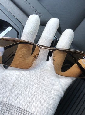 天然水晶石太阳镜男金属半框防紫外线开车专用时尚遮阳墨镜高档次