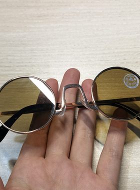 复古风水晶眼镜圆形小型男女款