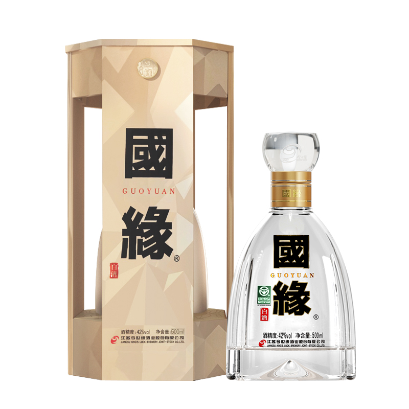 【酒厂自营】今世缘国缘四开42度500ml*4瓶整箱白酒商务宴会送礼-图0