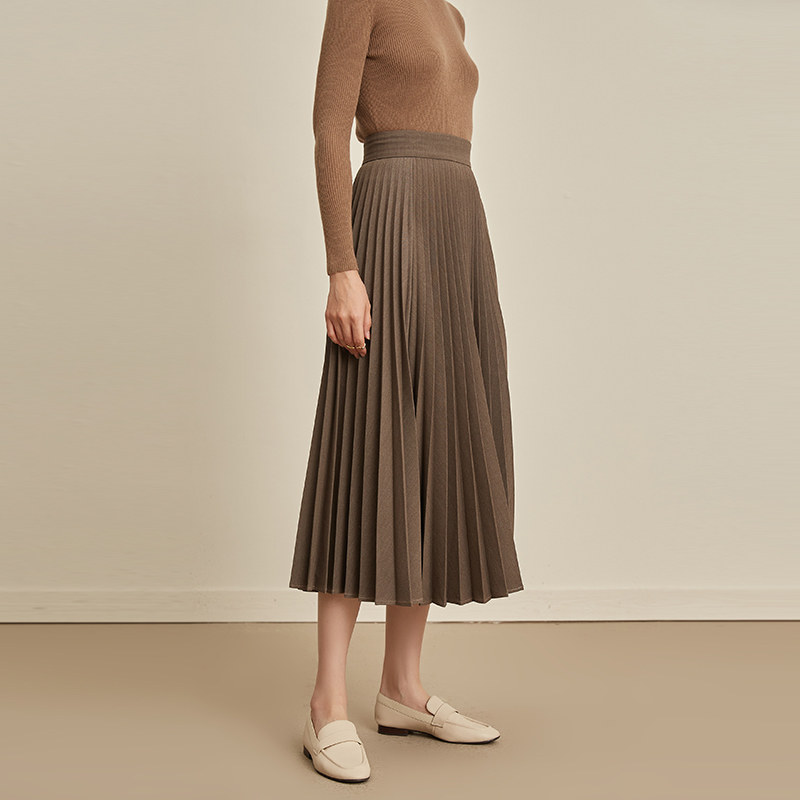 阿cir百褶中长款高腰2020半身裙 circlofy服饰半身裙