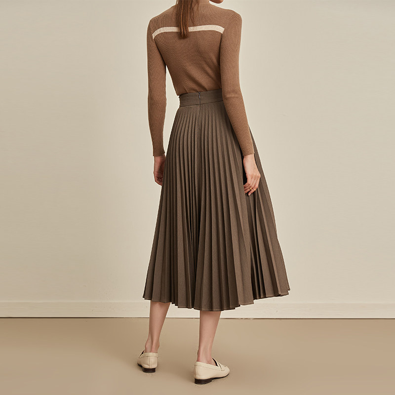 阿cir百褶中长款高腰2020半身裙 circlofy服饰半身裙