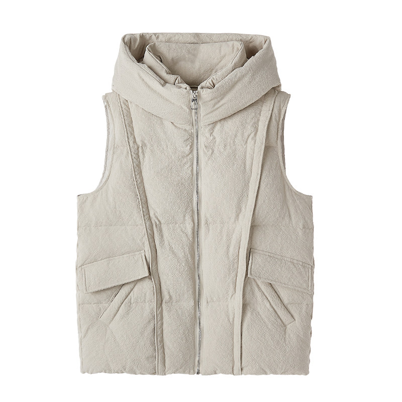 阿cir撞色奶油连帽长款冬季羽绒服 circlofy服饰羽绒服