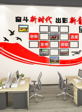 团队风采照片展示墙贴
