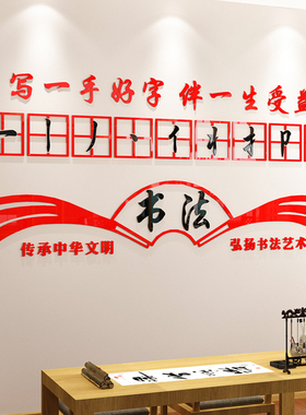 书法硬笔辅导补习墙贴教室布置