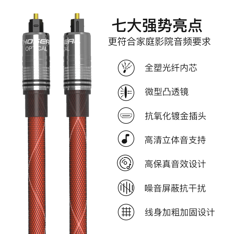 秋叶原数字光纤线spdif光钎连接线音响功放光千同轴音箱线音频线-图3