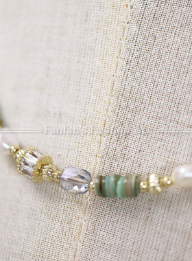 仿水晶天然珍珠贝壳女款项链