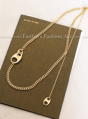 流苏高级金色ins风设计感毛衣链