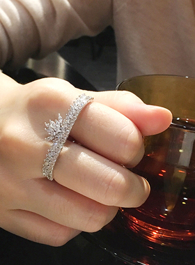 个性不撞款戒子独特锆石女