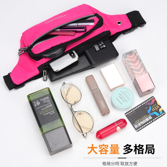 Bolsa de cintura deportiva deportiva impermeable, impermeable, bolso de teléfono móvil de moda, nuevo estilo, bolsa de cajero de gran capacidad para mujeres, bolso de hombro para el sitio de construcción para hombres