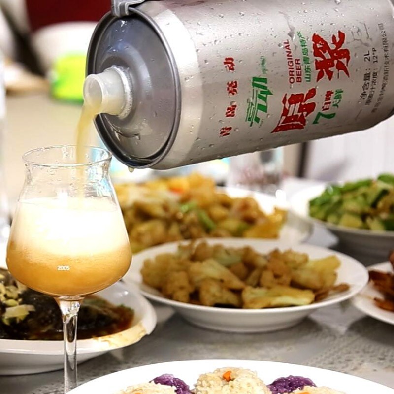 亮动啤酒旗舰店青岛7天鲜啤生啤精酿原浆啤酒小麦白啤2L桶装扎啤4斤装金特原厂1