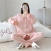 Bà bầu đồ ngủ mùa hè gầy cotton mỏng sau sinh cho bà mẹ cho con ăn nhà mùa xuân và mùa thu tháng quần áo thời kỳ bà bầu phù hợp - Giải trí mặc / Mum mặc