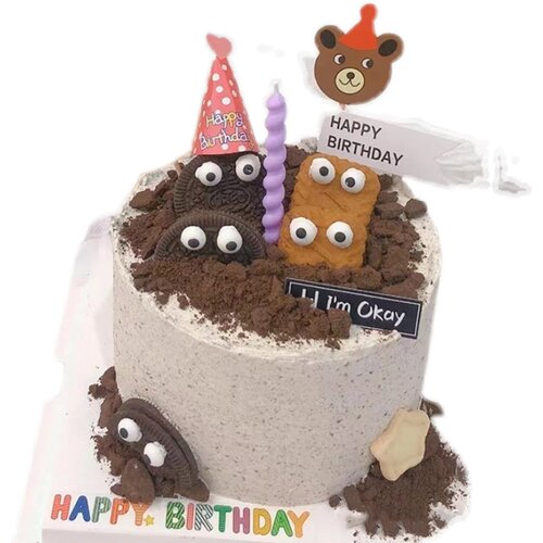 彩色生日快乐胶带装饰happy birthday贴纸蛋糕盒包装袋插牌装饰贴 - 图3