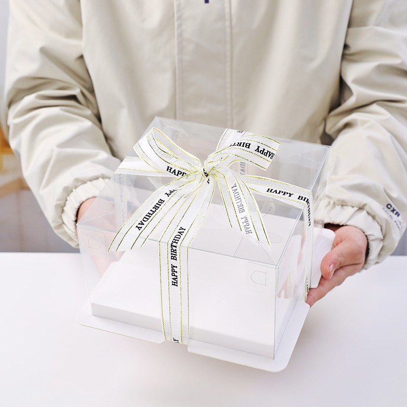 全透明生日蛋糕盒子 四寸八寸4寸6寸8寸10寸一次性三层加高包装盒