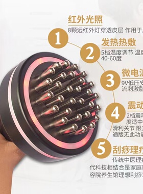 电动淋巴疏通筋络刮痧仪器美容院经络刷震动按摩器家用五行养生仪