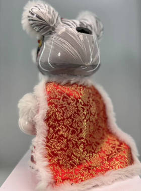 小酷熊醒狮高端国潮风摆件