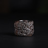 Xuantong Bodhisattva chess, agarwood, dragon pattern, finger ring, wood carving, handmade jewelry, ring, gift, wood jewelry, cultural toy