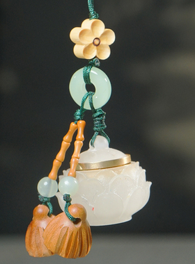 夜光香囊莲花配饰发光石国风饰品佛莲扩香器包挂吊坠香文玩挂坠