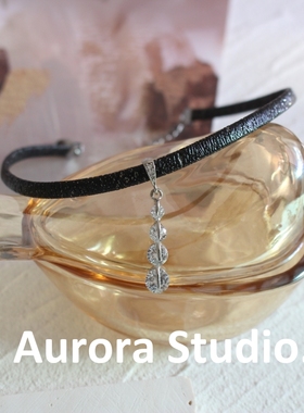 细闪水钻choker项圈女