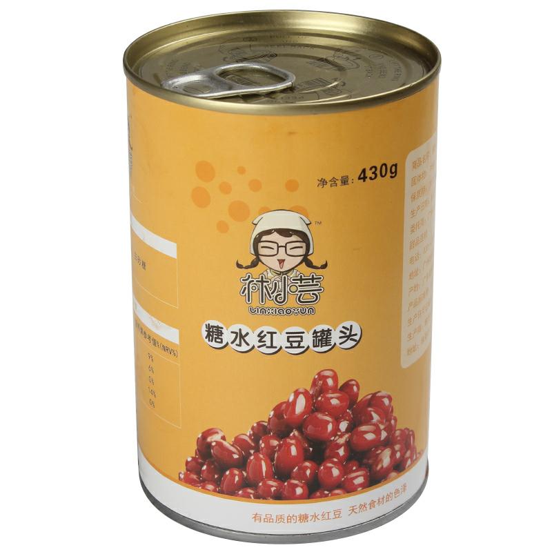 林小芸即食蜜红豆罐头奶茶甜品店芋圆烧仙草材料430g家用小罐头 - 图3