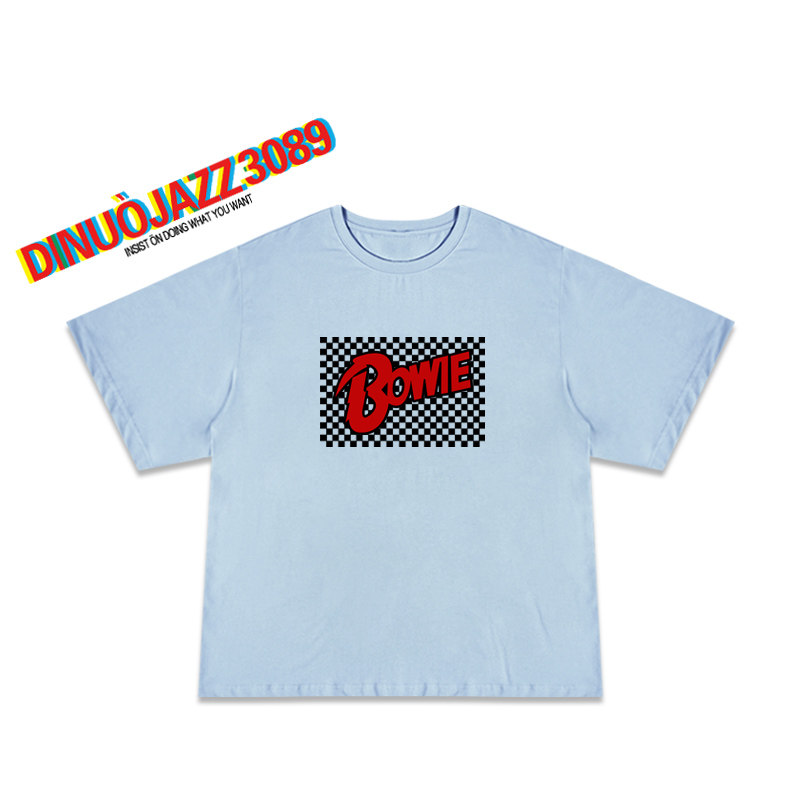 华丽摇滚宗师david bowie宽松t恤 迪诺爵士T恤