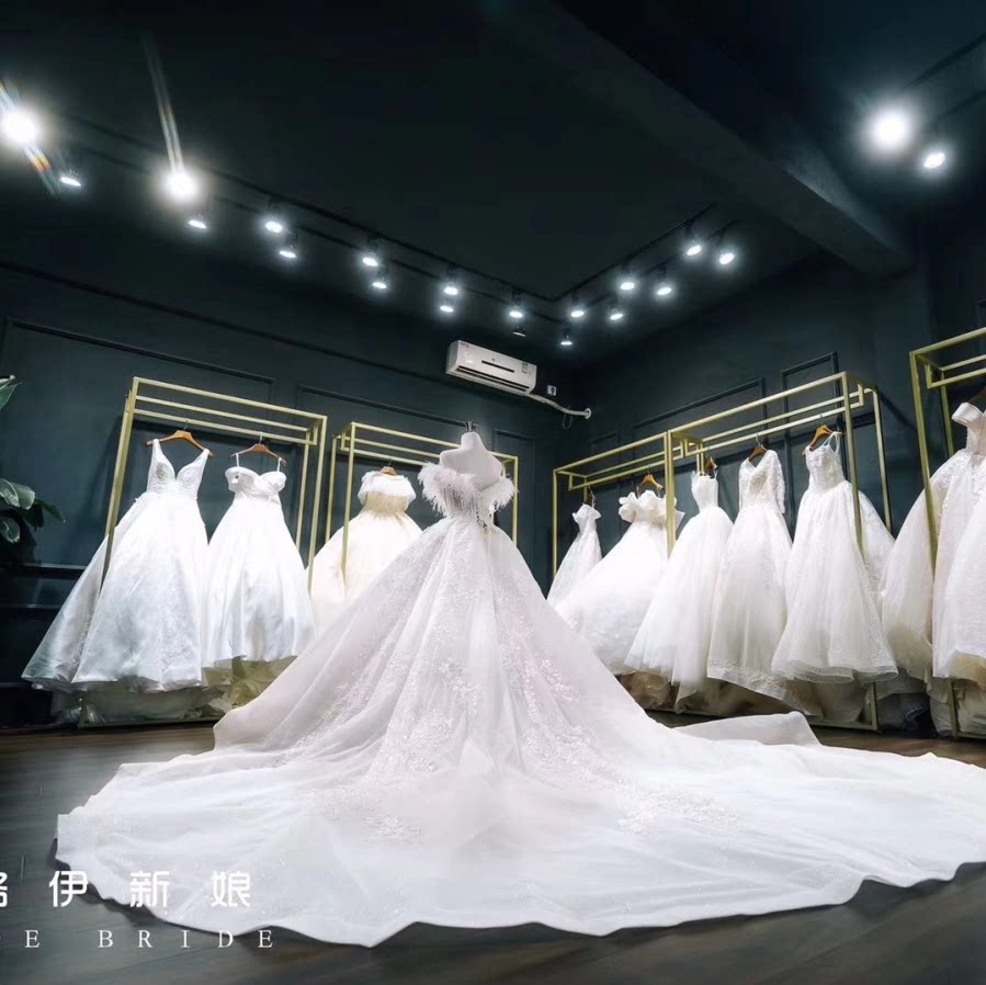 婚纱架子影楼高档展示架礼服店专用衣架双层西装挂衣架落地服装架