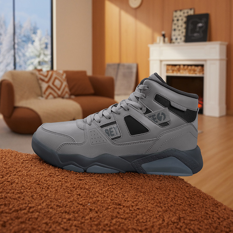 型燃 361高帮板鞋男鞋2026冬季休闲鞋加绒鞋革面保暖二棉鞋运动鞋,淘宝优惠券,粉丝福利购,淘宝优惠卷