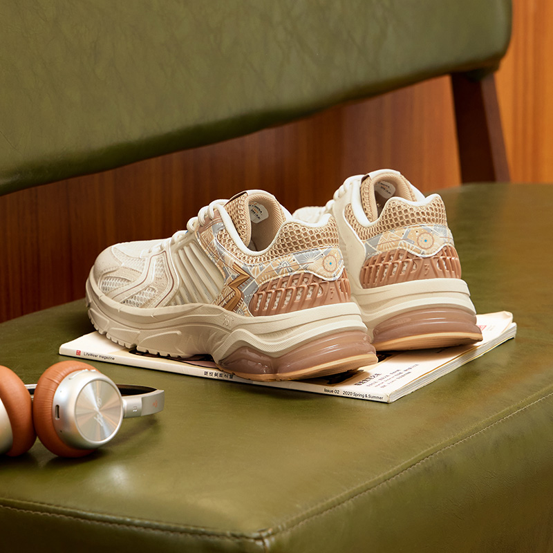 年轮SE 361度男鞋运动休闲鞋2025夏季新款网布透气轻便复古老爹鞋