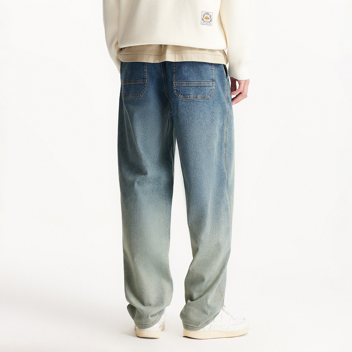 杰克琼斯春季男装牛仔裤廓形松紧抽绳双侧插袋时尚百搭潮流下装款,淘宝优惠券,粉丝福利购,淘宝优惠卷