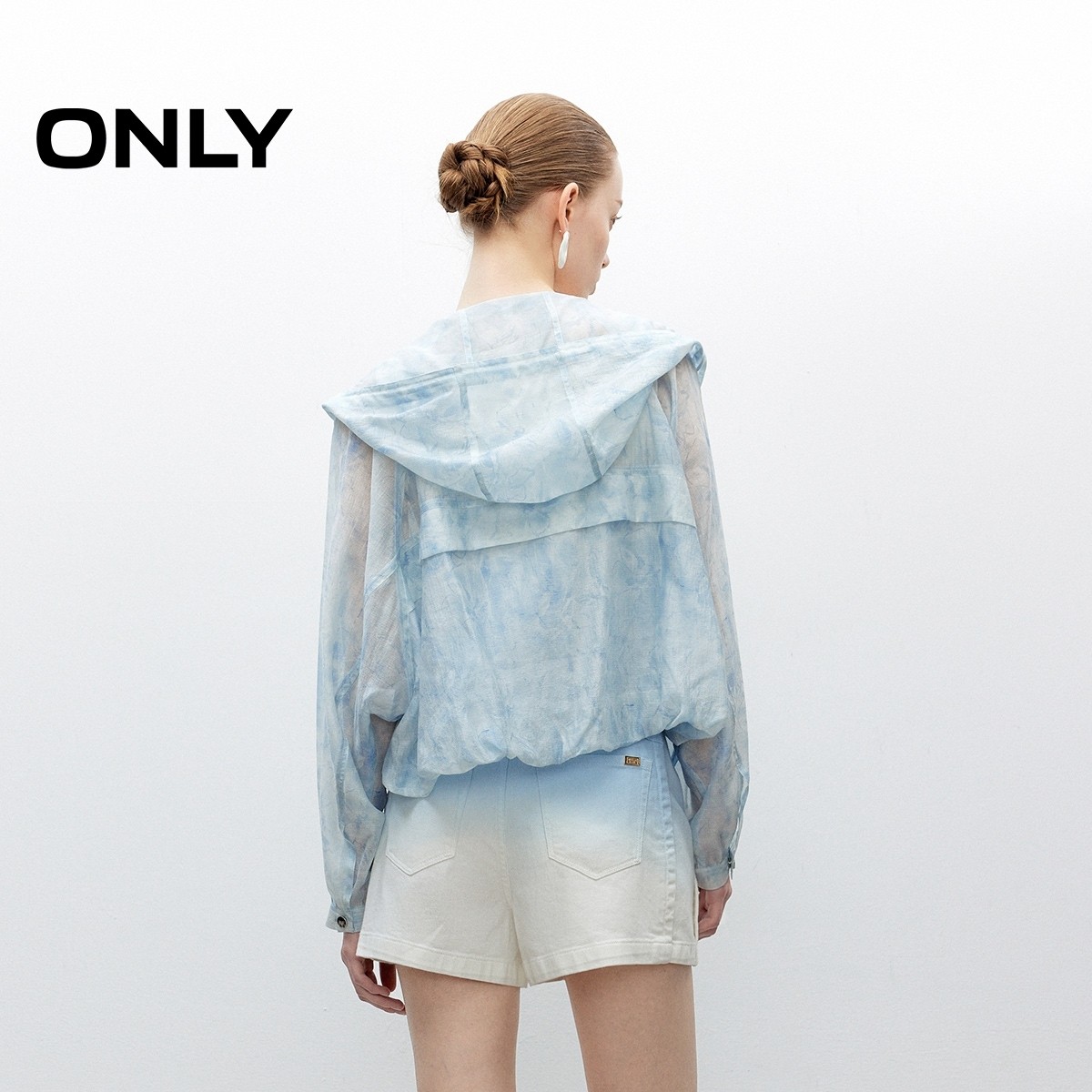 ONLY2025冬新款清凉百搭晕染印花宽松连帽短款外套女|125336030,淘宝优惠券,粉丝福利购,淘宝优惠卷