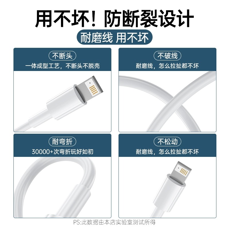 迈空适用苹果iPhone14数据线13/12/15快充11promax手机充电器7加长8plus闪PD20W快充iPad平板2米XR冲电线XS-图3