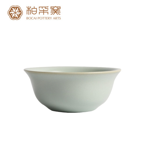 官方正品台湾柏采窑粉青釉新月杯BR150B开片汝窑主人杯景德镇汝瓷 - 图3