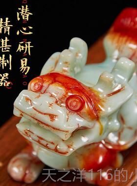 正品古玄岫玉空头龟件家居龙龟书摆房龙客厅摆设办公室工艺品玄武