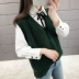 Áo len cổ lọ ngoài phần ngắn của thủy triều phiên bản Hàn Quốc của chiếc áo len cổ chữ V hoang dã buông thả nữ xuân 2019 mới - Áo len quần áo thời trang nữ Áo len
