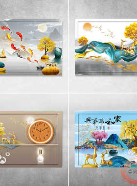 现代简约电表箱装饰画客厅装饰画客厅电闸创意遮挡贴画壁画轻奢