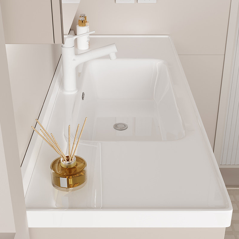 新款奶油色浴室柜陶瓷一体盆卫生间洗脸盆洗手盆柜组合洗手洗漱台,淘宝优惠券,粉丝福利购,淘宝优惠卷