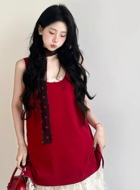 黑色波点装饰蕾丝飘带春夏