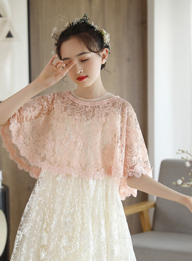 女童蕾丝披肩外搭多色夏季防晒