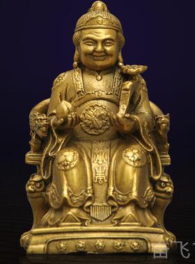 正品黄铜土地公厅地水婆神像佛像摆件福德正神风工艺品家居客装饰