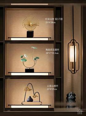 正品新中式端轻居奢创金属摆件玄关客厅酒柜高博古架电视柜家意装