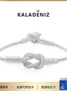 正品999纯潮男女情侣款编织手链足银闺蜜手绳手一礼对镯银生日物