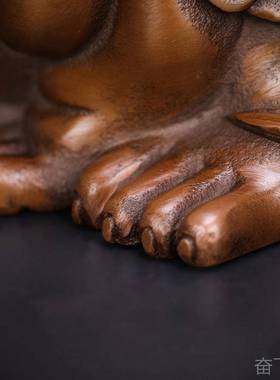 正品匠蟾泽铜魂 铜三足金摆件 家居招财摆设 品办公室工艺紫摆件