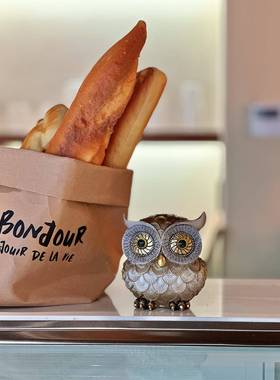 正品工位情绪稳定器猫头鹰摆 公桌面客招财办工位装饰高级件感家