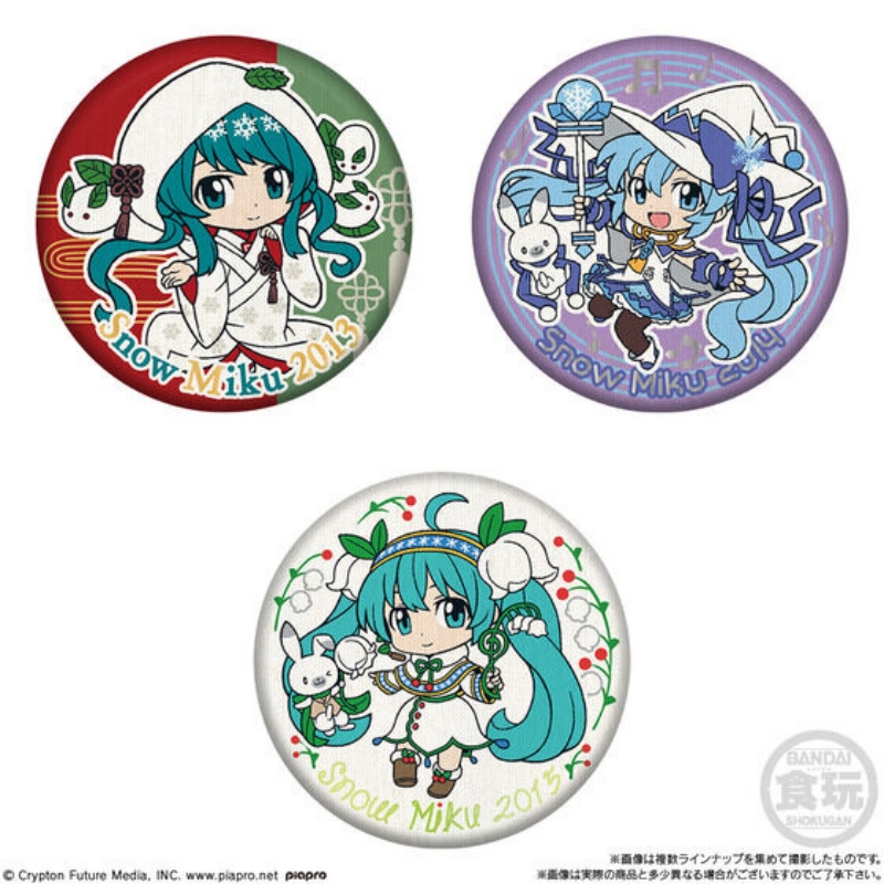 日版万代初音未来 雪初音MIKU 吧唧 徽章 挂件 收藏周边CAN BADGE - 图1