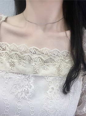 级感项链小众无吊坠蛇骨链细脖颈链裸链潮网红项圈锁骨链女C722