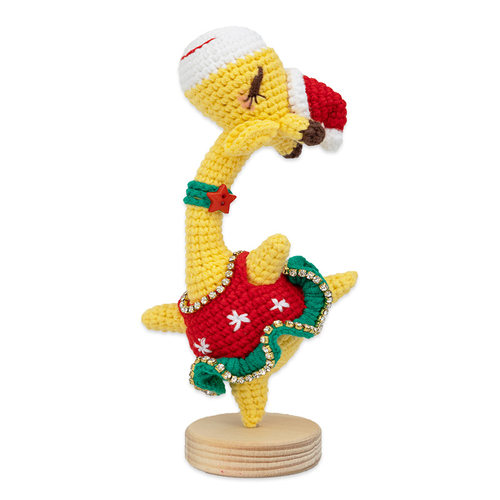 胖小森手作跳舞的小鹿玩偶圣诞diy手工钩针编织毛线牛奶棉材料包 - 图3