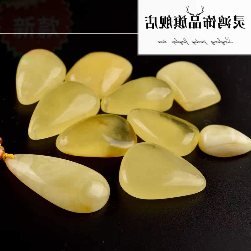 新款灵菲蜜蜡水滴吊坠物图毛衣链 紫尚轩项坠/吊坠