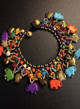 开花的橄榄 Vintage古着 Chromele彩色大象手链