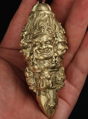 纯铜金刚降魔杵手把件精品法器护身符挂件男士盘玩送长辈礼品