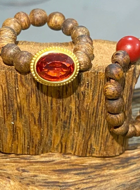 奇楠沉香手串保真男女款0.4规格文玩创意戒指手链