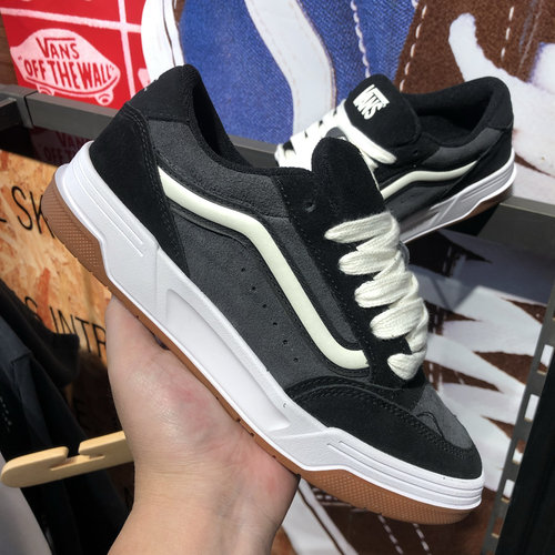 VANS范斯 Hylane黑灰翻毛皮低帮美式复古男板鞋面包鞋VN000D26BMA - 图0